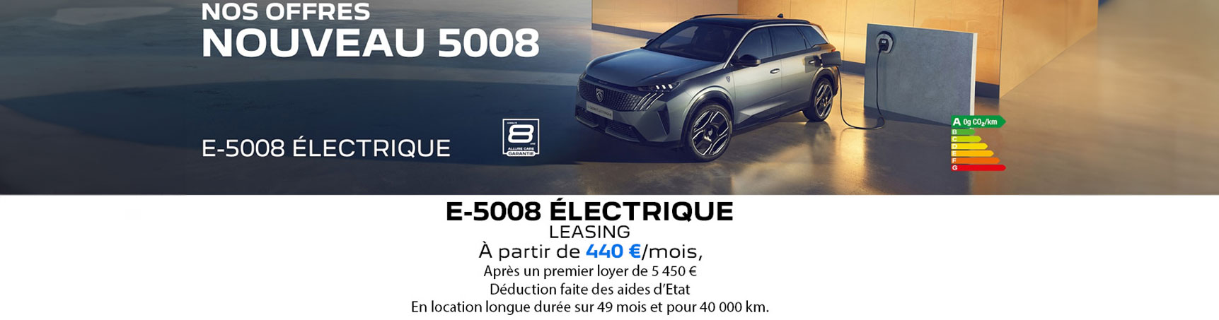 PEUGEOT NOUVEAU E-5008 ALLURE ÉLECTRIQUE